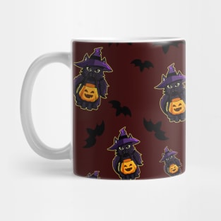 Cat Witch - Halloween Pattern Mug